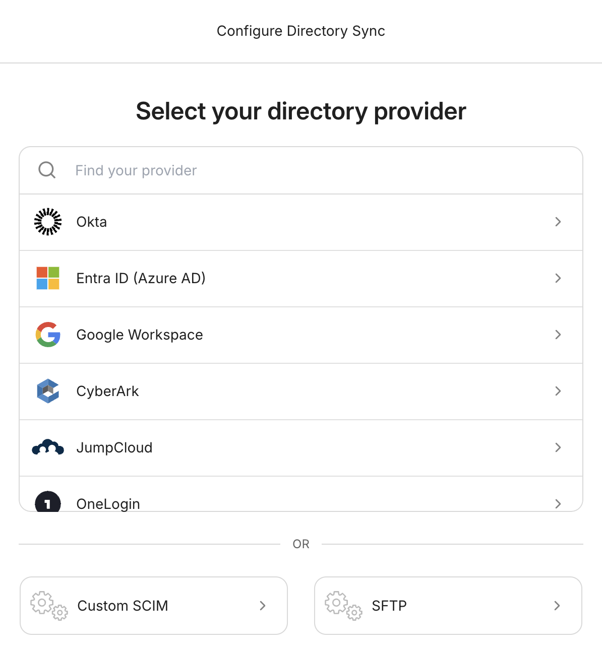 Available directory providers
