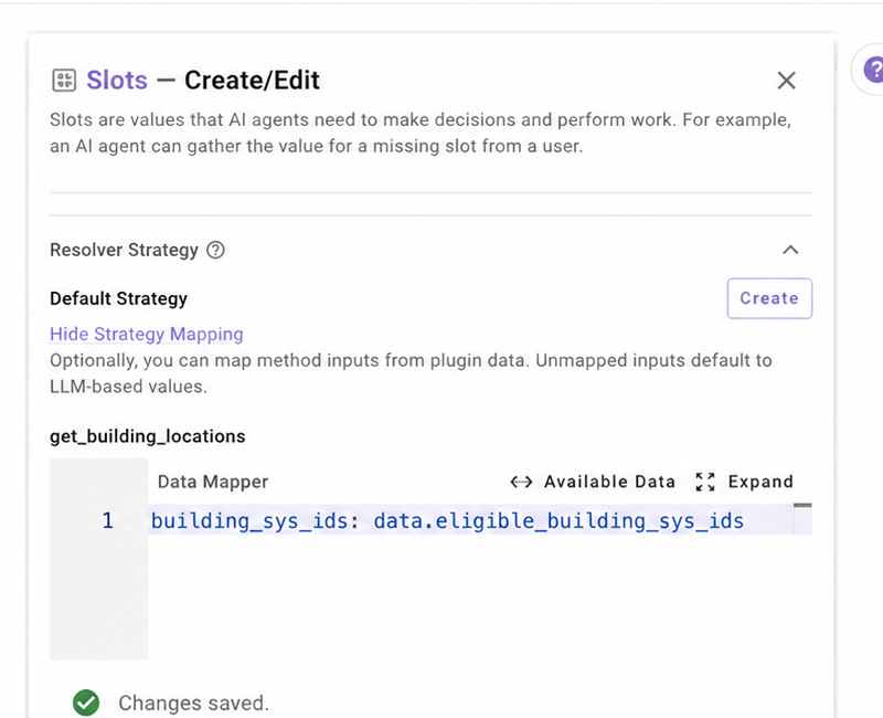 Strategy Mapping on the building slot with building_sys_ids mapped from data.eligible_building_sys_ids.