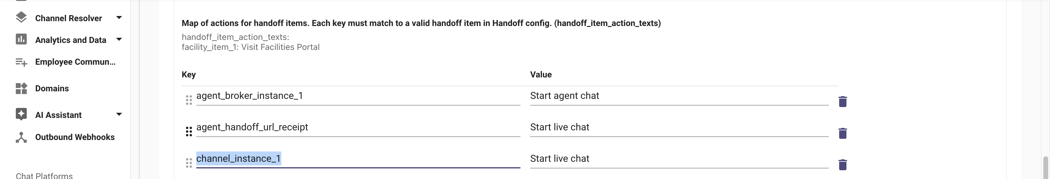 Display Settings action texts: each key matches a handoff item key