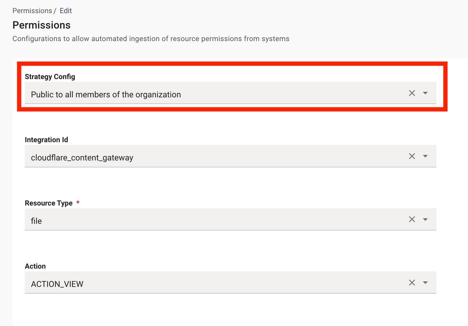 Strategy Config set to Public to all members