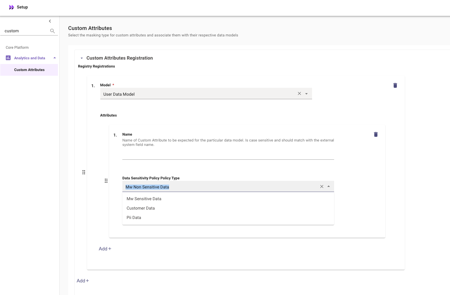 Adding a custom attribute in Moveworks Setup.