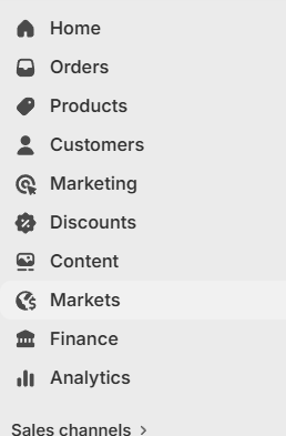 Products sidebar
