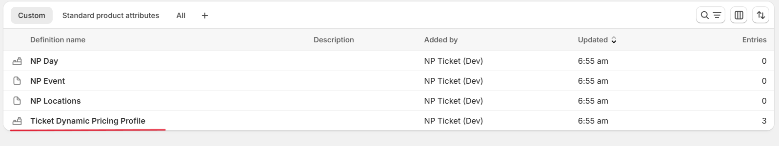 Ticket Dynamic Pricing Profile