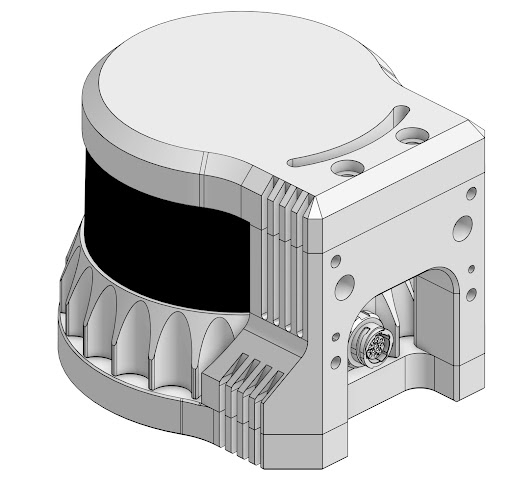 Heatsink Clamshell with Ouster Sensor