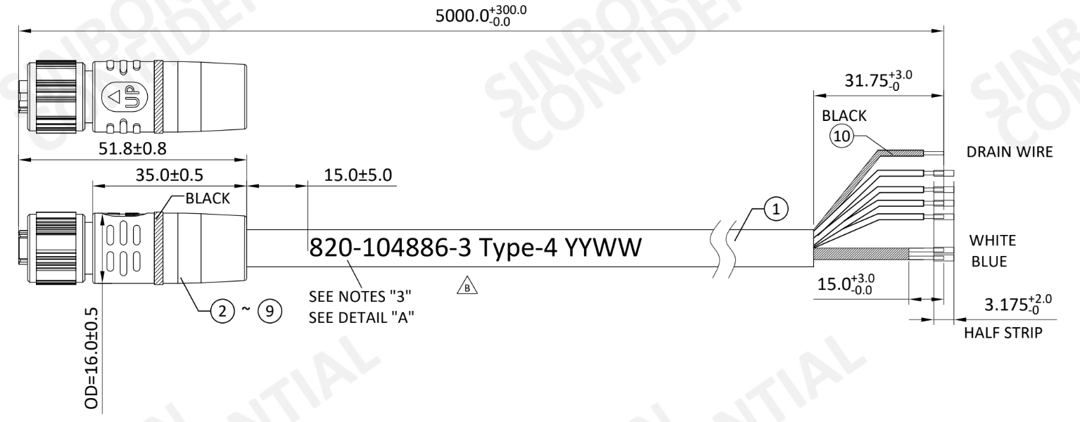 Type 4 (1000BASE-T1) CAD Drawing