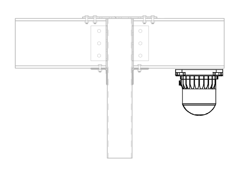OSDome mounted on a shaft