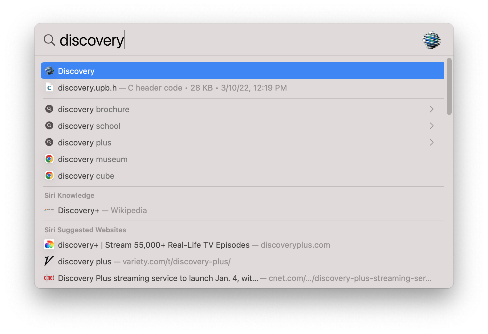Finding the Discovery app in Finder