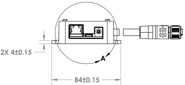 High current interface box mounting drawing, view 2
