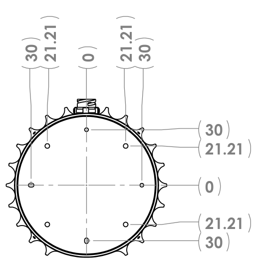 OS0 sensor mechanical drawing, view 2