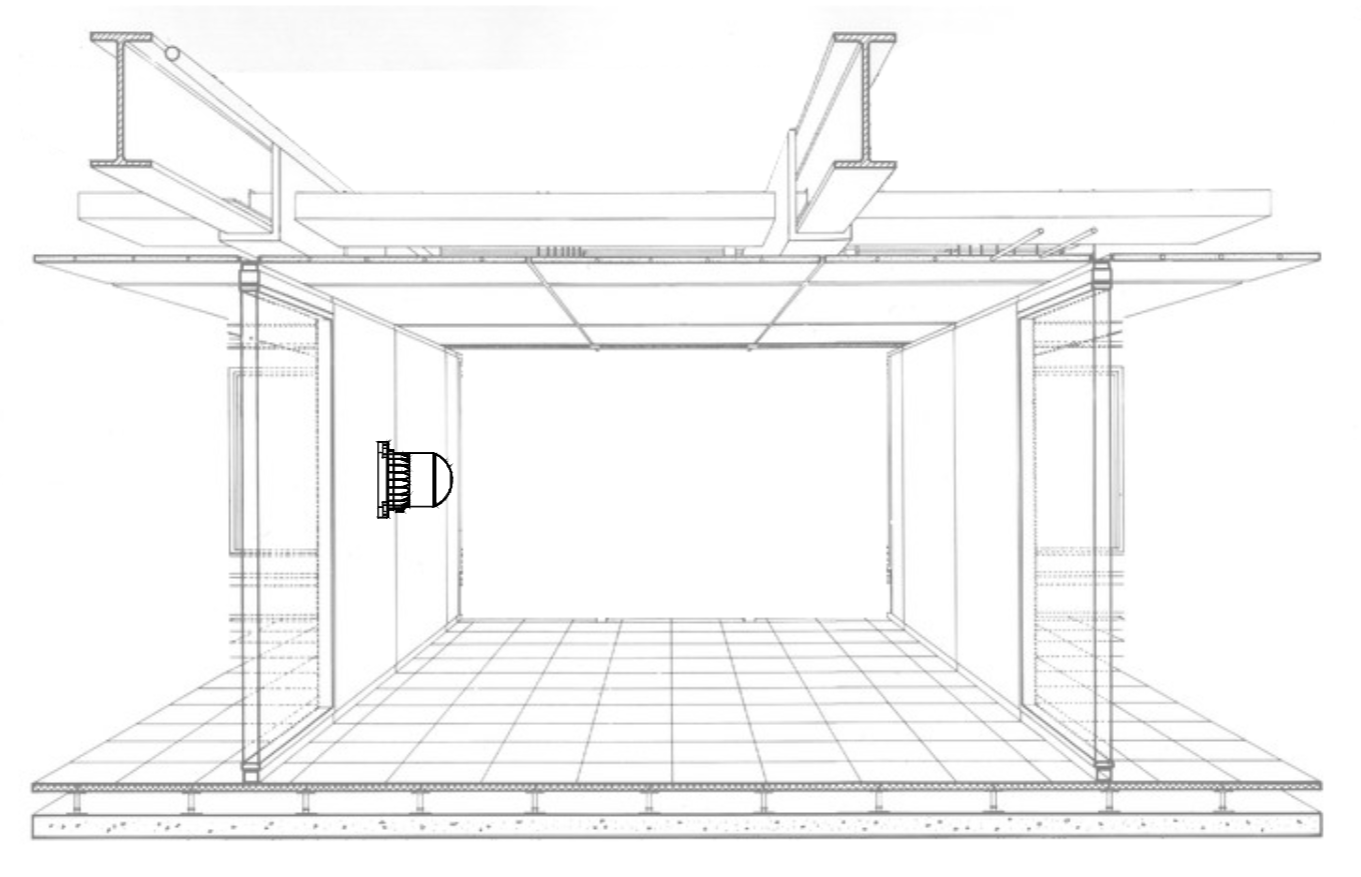 OSDome mounted on the side wall