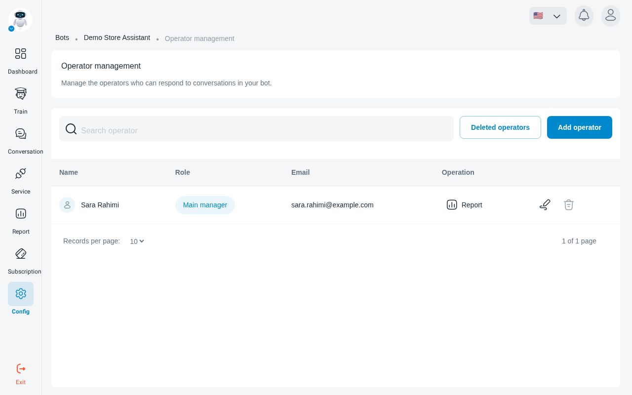Operator management