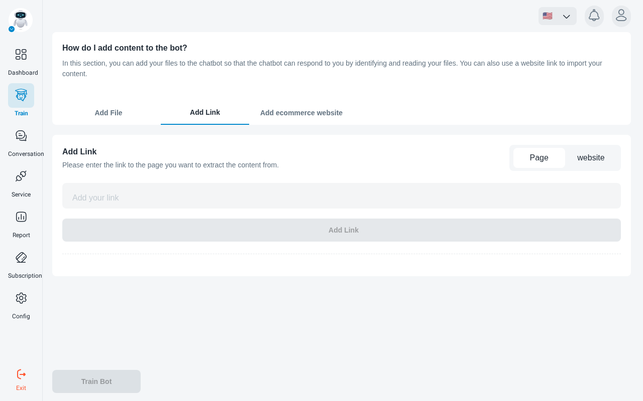 Add Link: a single page or a whole website