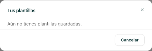 listado de plantillas de email guardadas