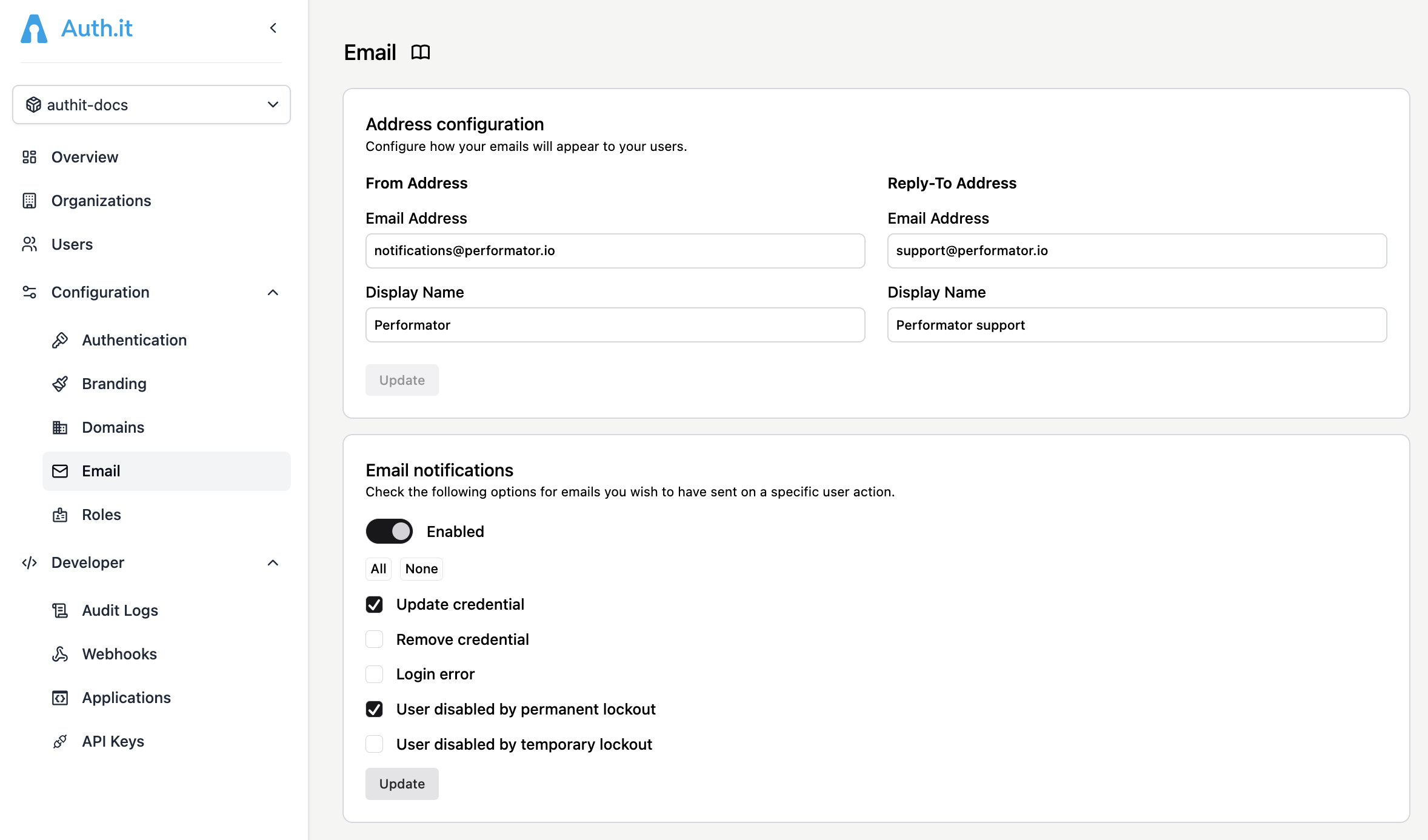 Email view