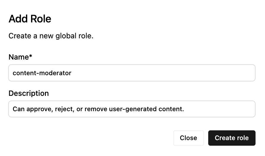 Adding a role