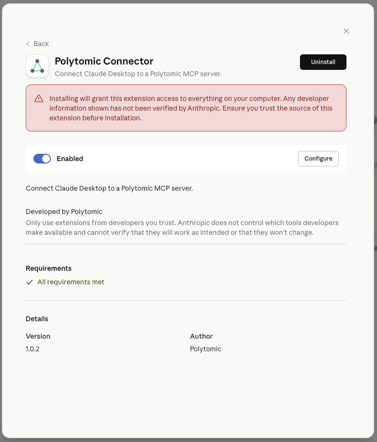 Enabling the Polytomic Connector