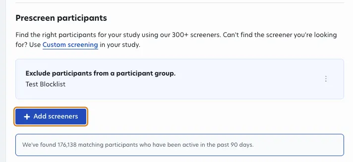 Add Participant Group Filter B