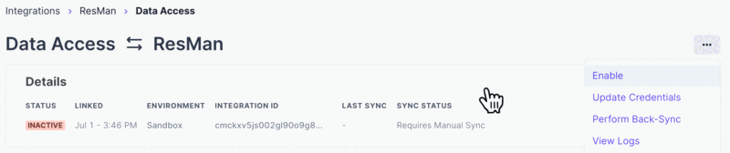 enable integration