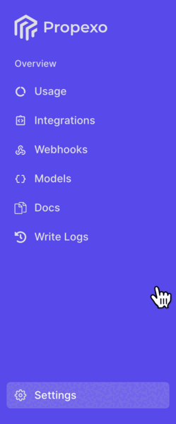 click settings
