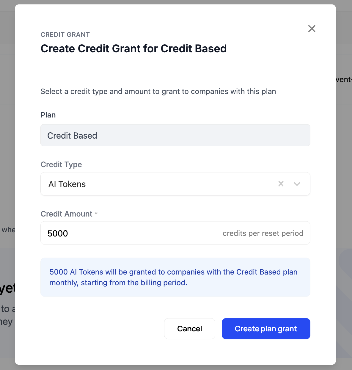 Add Credit Grant 2