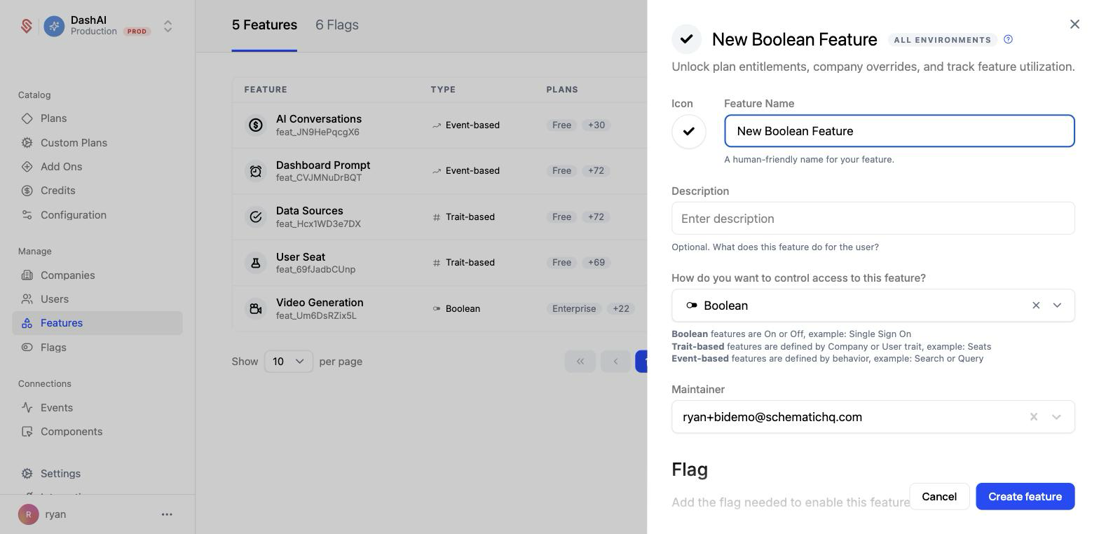 Create a feature step 1