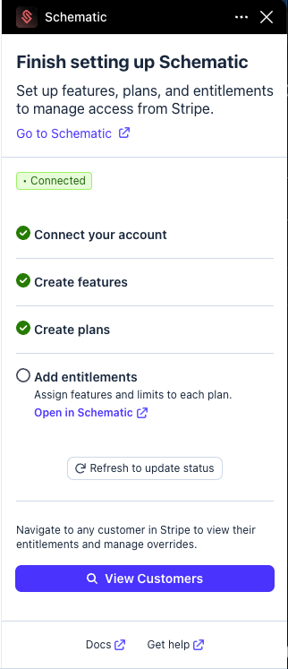 Stripe App Schematic Setup