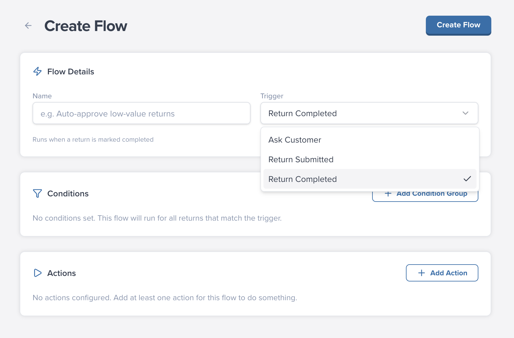 Flow Trigger Selector