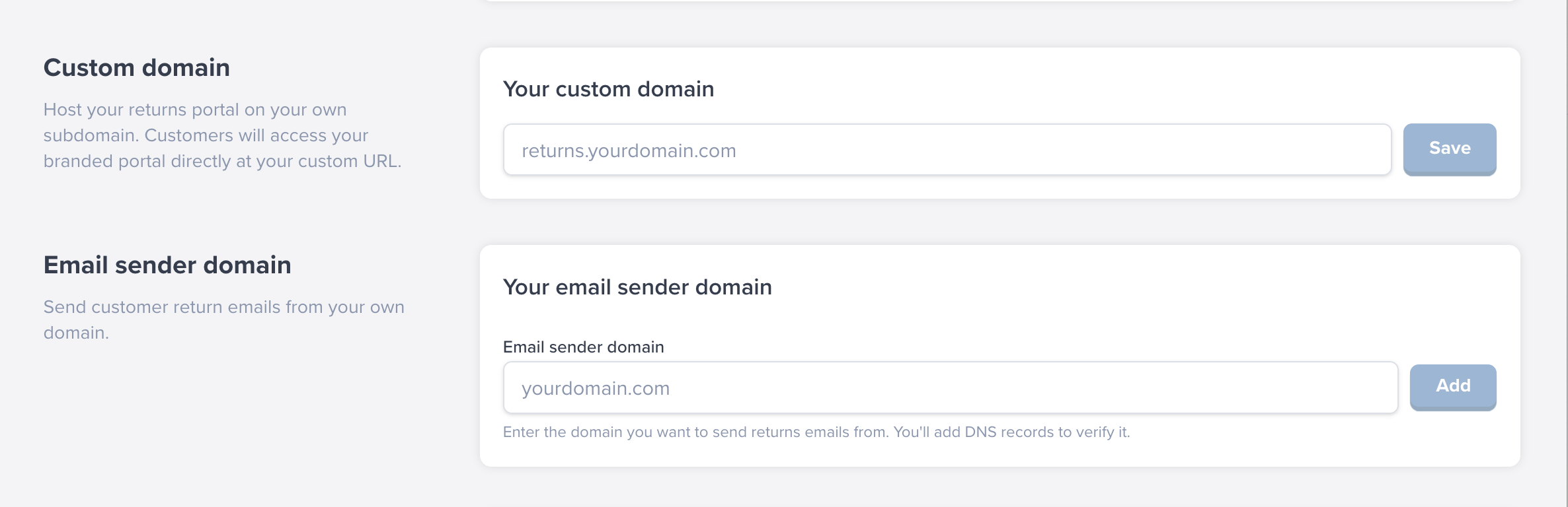 ShipBob Returns Custom Domain