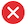 Red circle with an X, indicating a query that ended in an error.