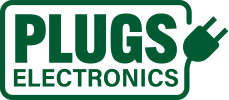 The Plugs Electronics logo in full color, available to download for use in the report header.