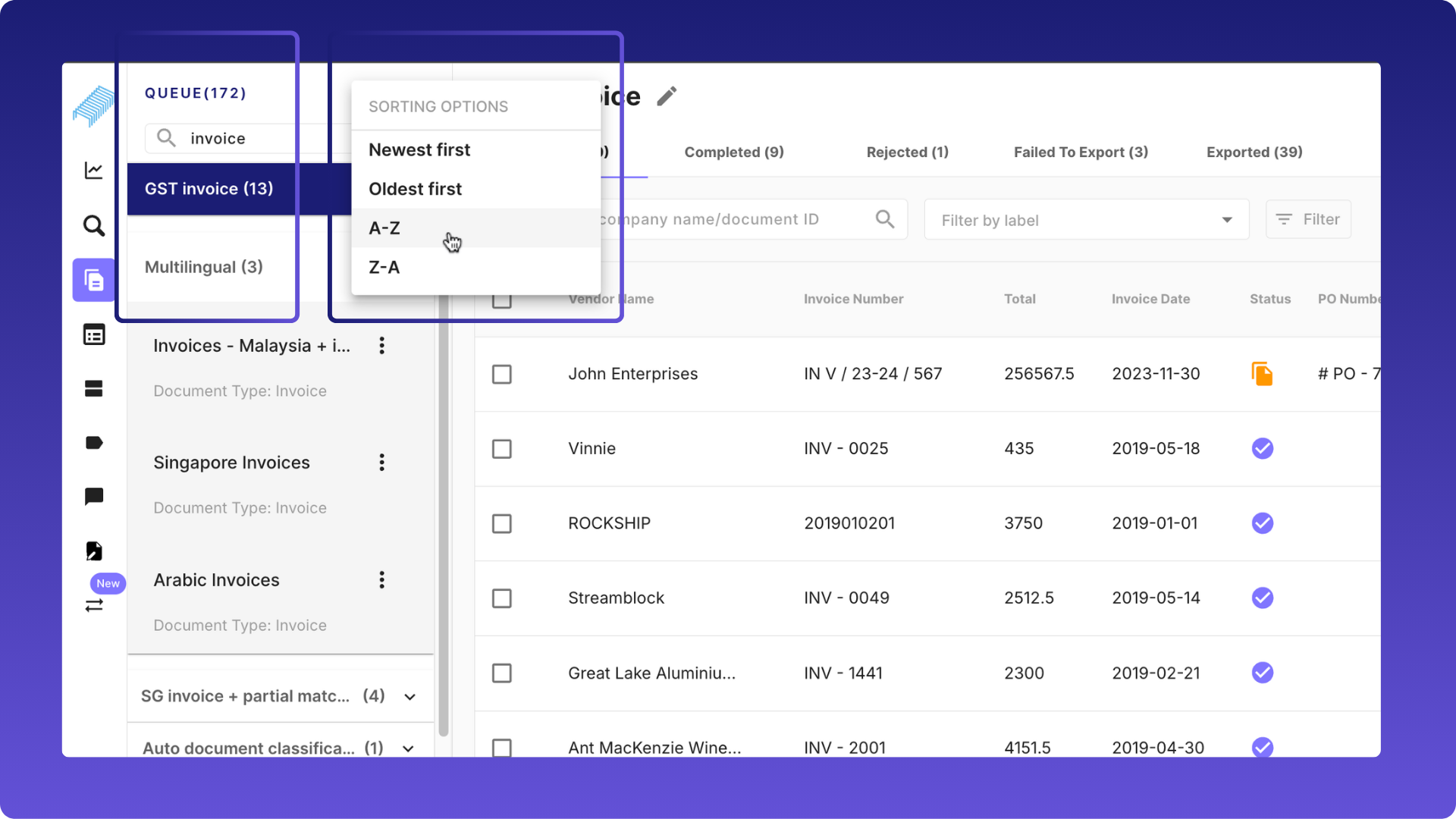 search and sorting queues and models