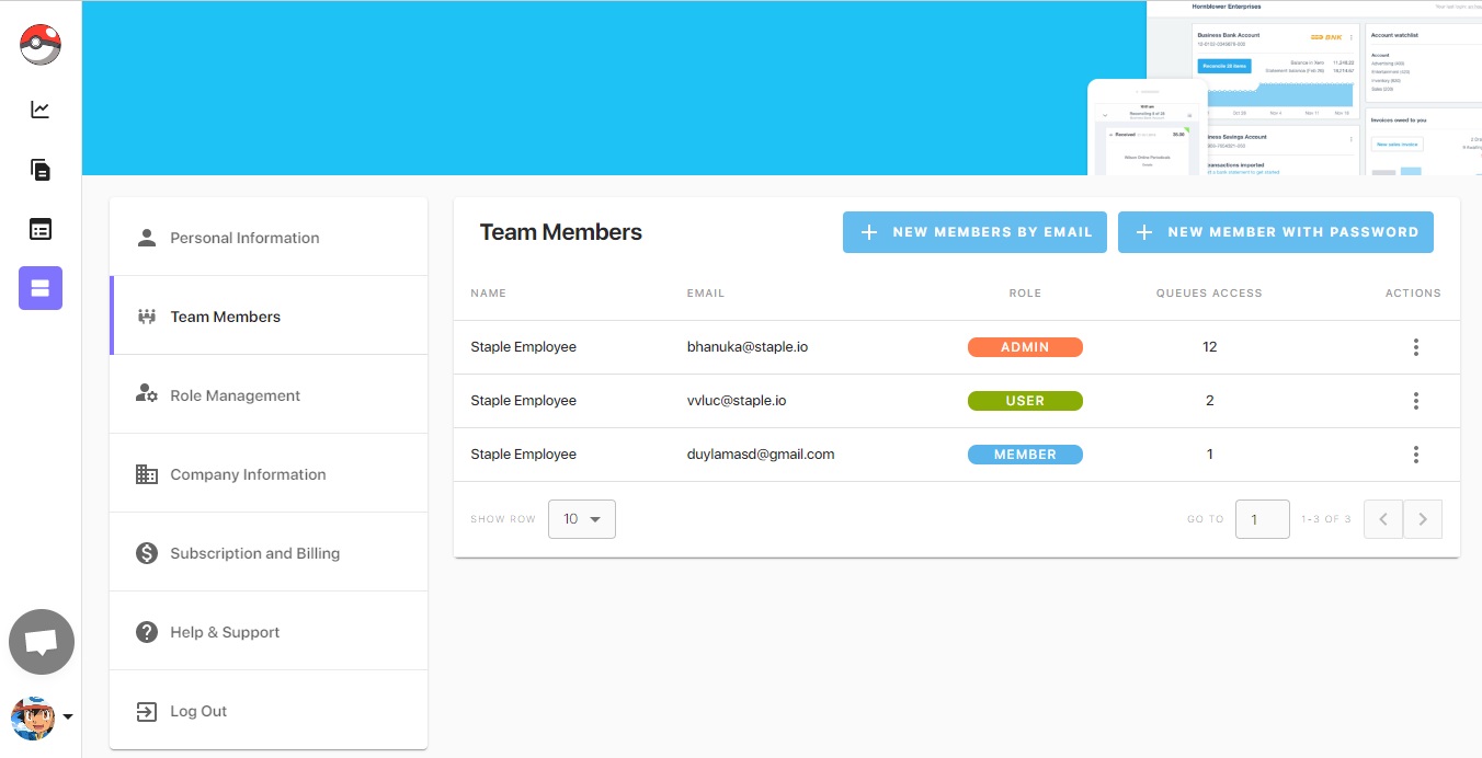 Figure 33: Team members