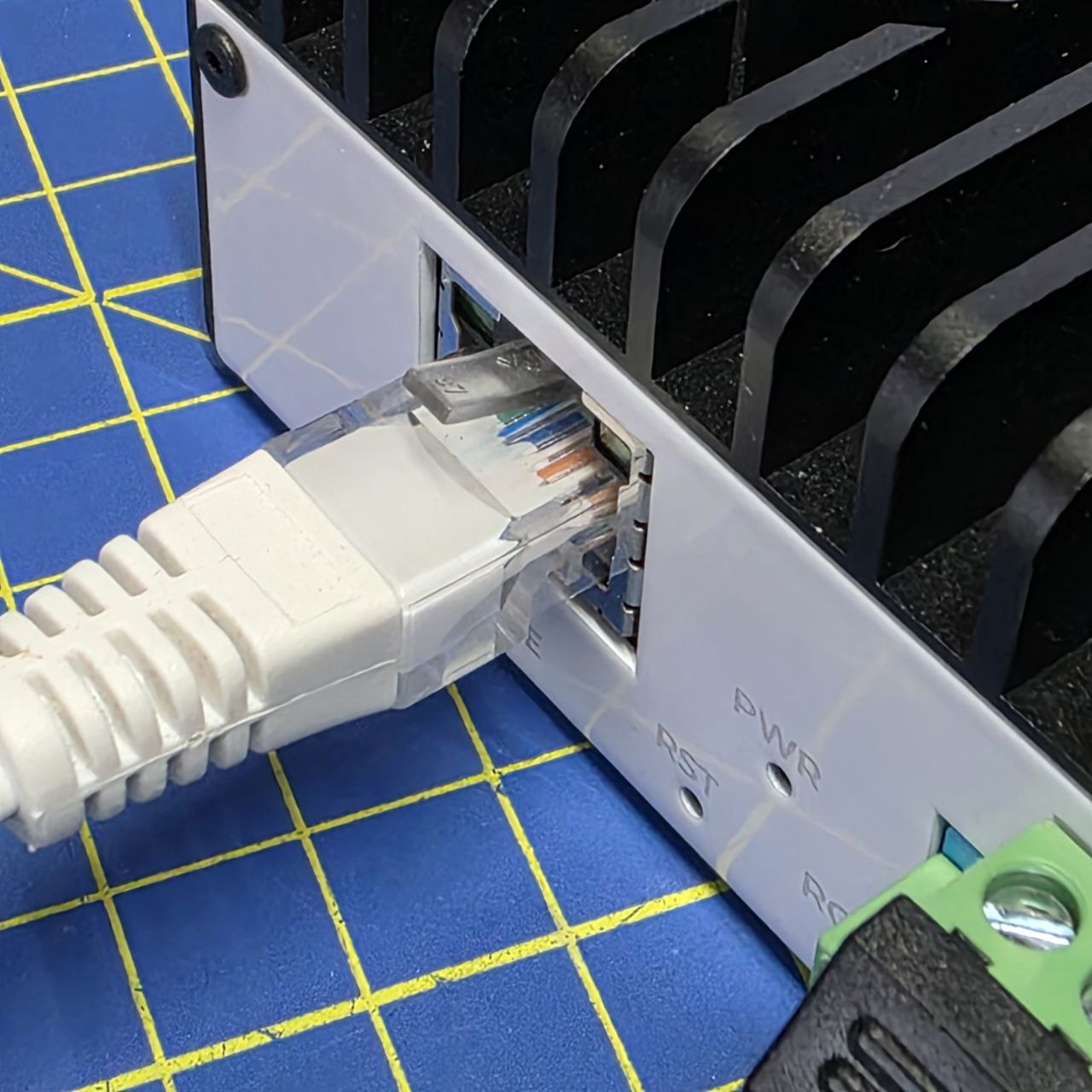 LAN connector inside view