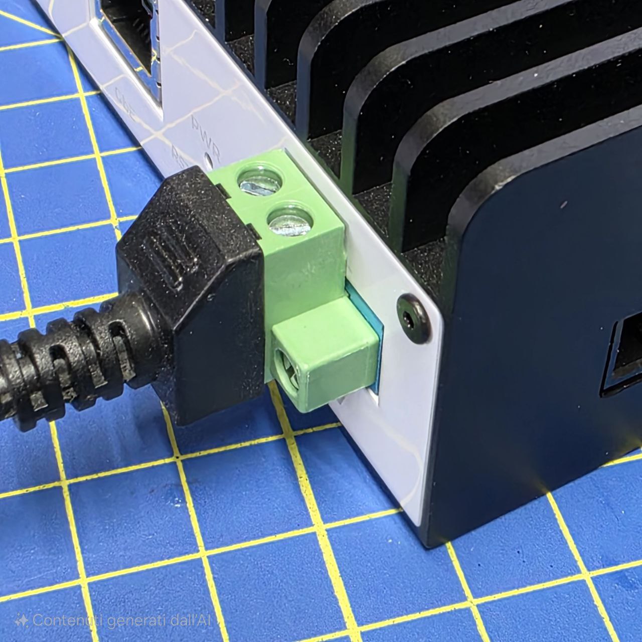 Power connector inside view
