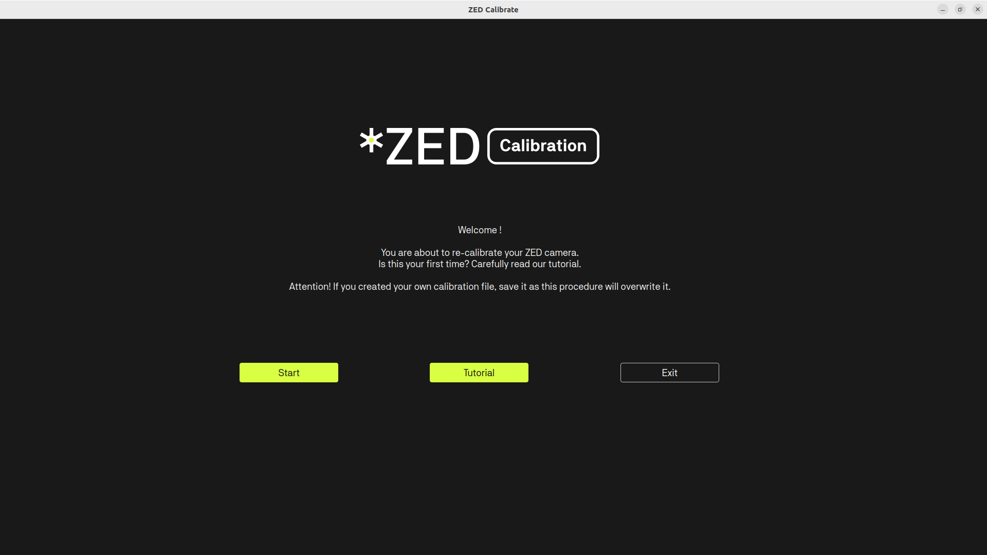 ZED Calibration