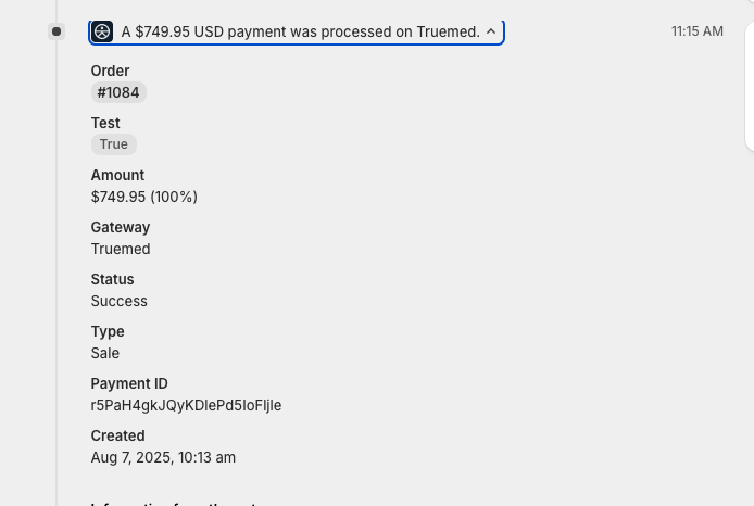 Payment ID on a Shopify order