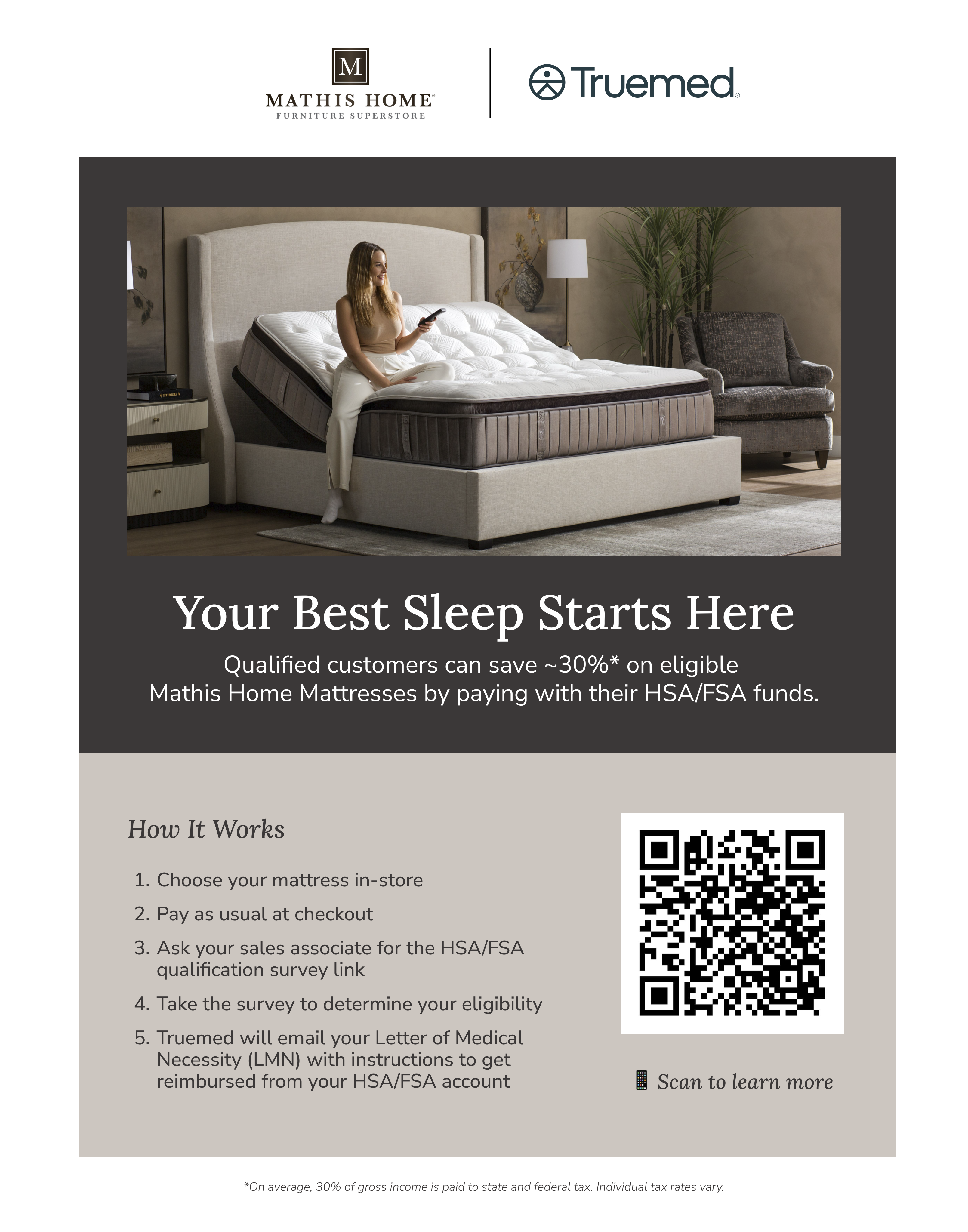 Printed checkout poster example