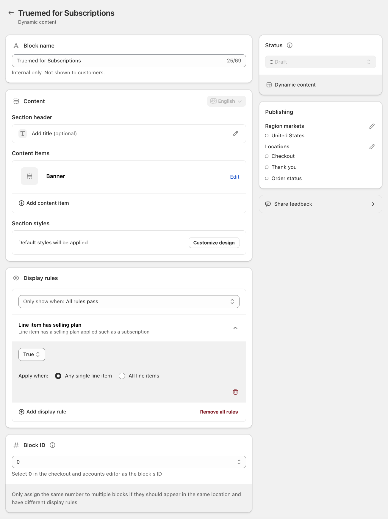 Selecting the banner example template