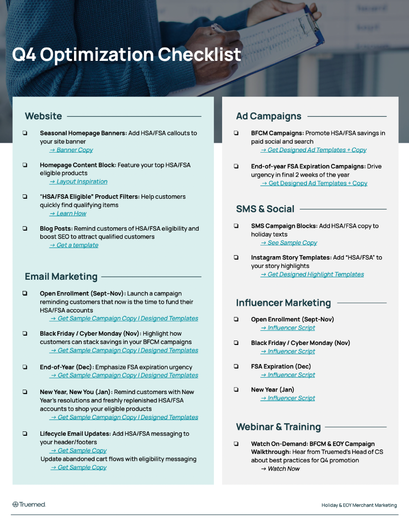 Q4 Optimization Checklist