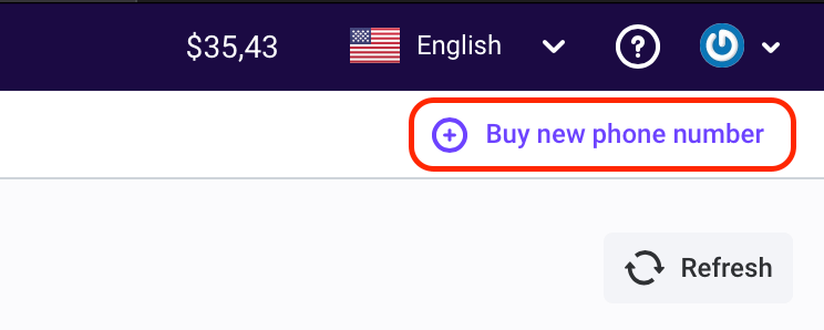 Buy a new number