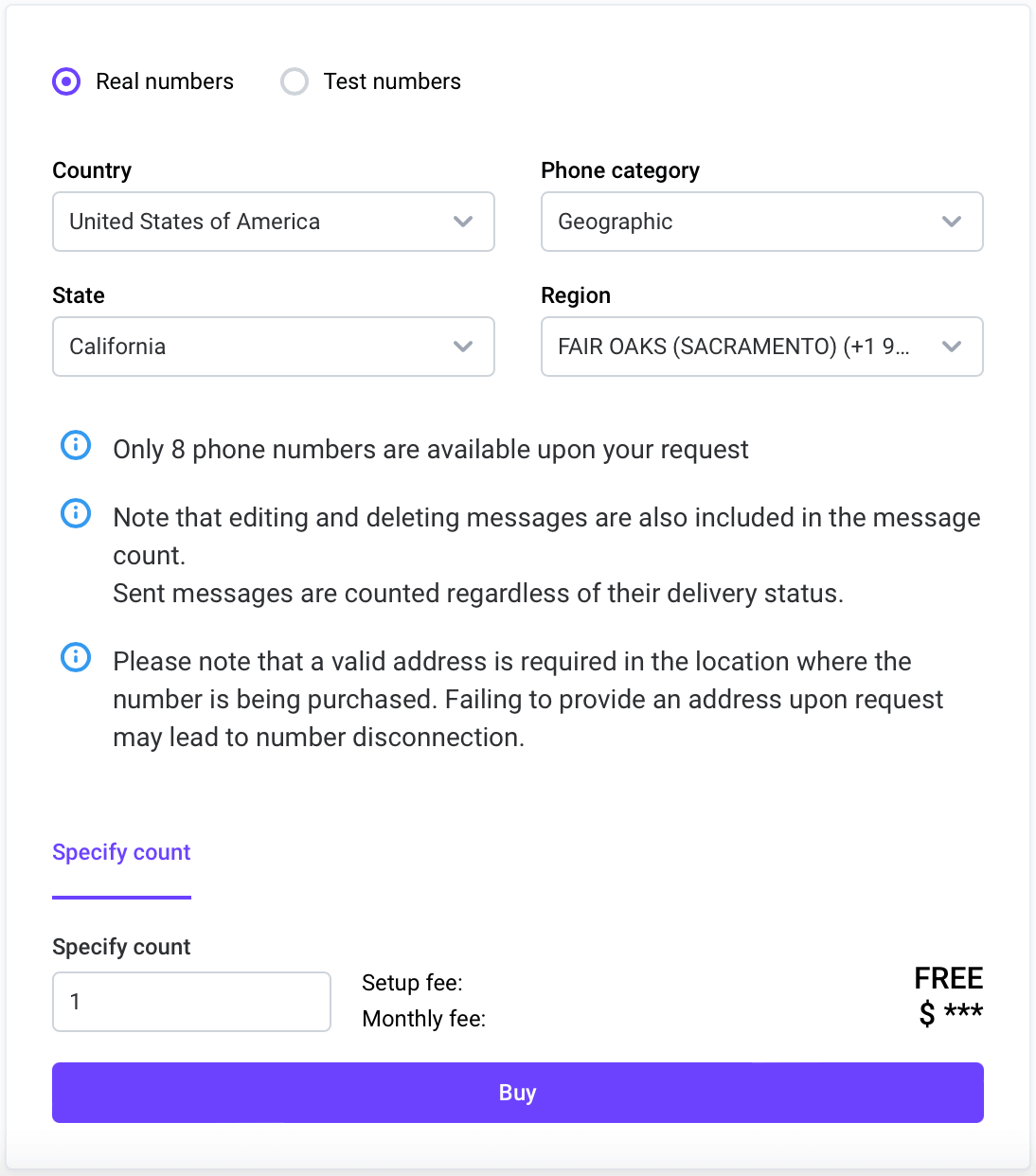 Phone number list