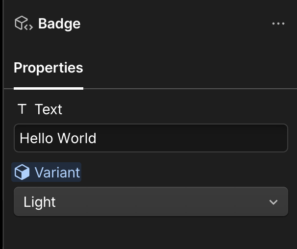 Badge component