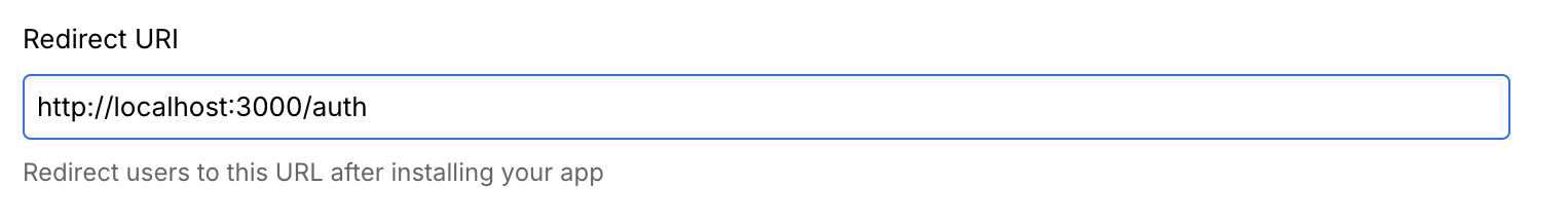 Redirect URI