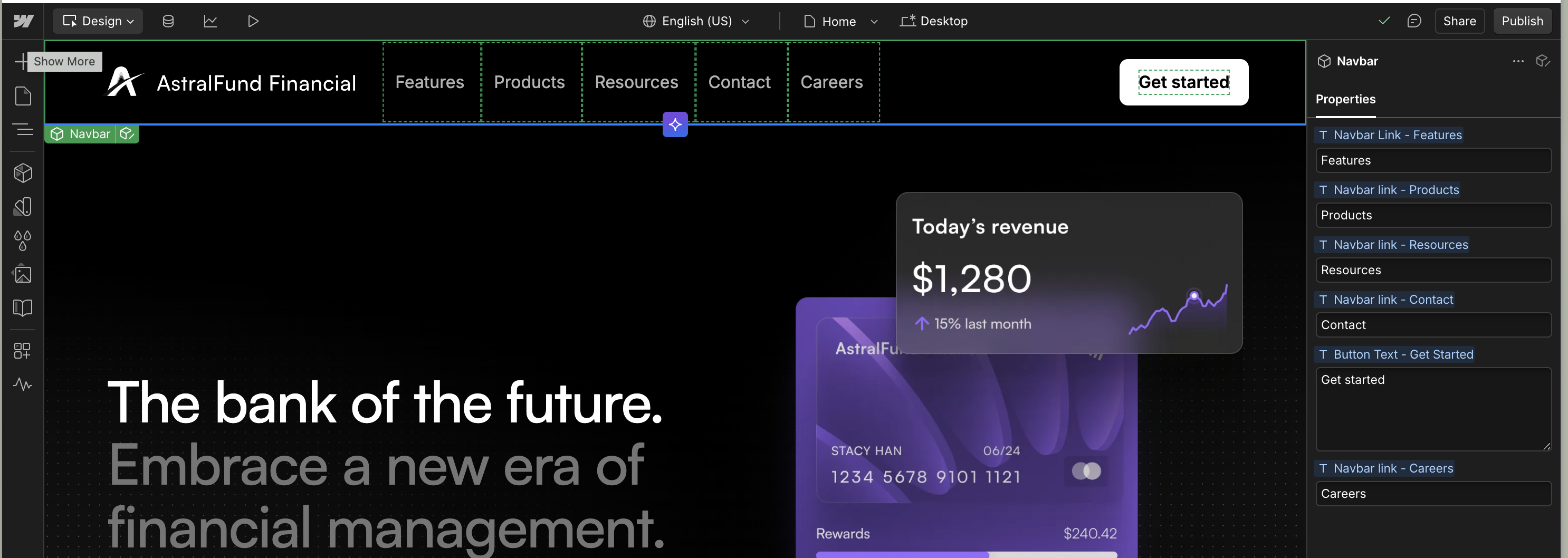 Creating a Component in Webflow