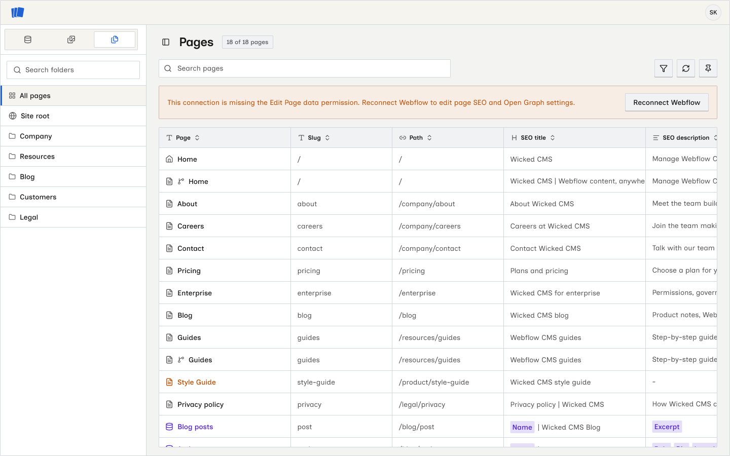Missing Edit Page data permission