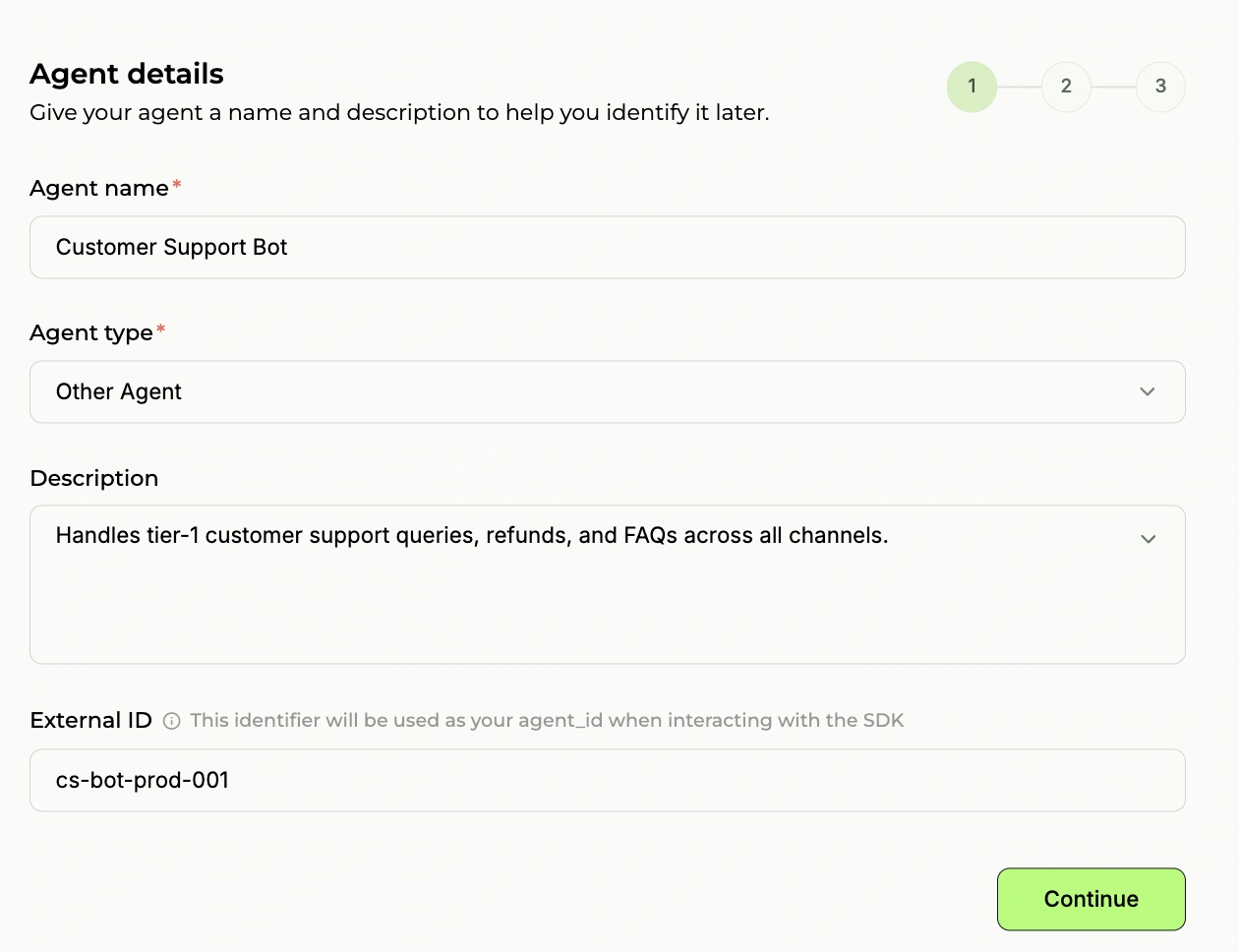 Agent Details Form