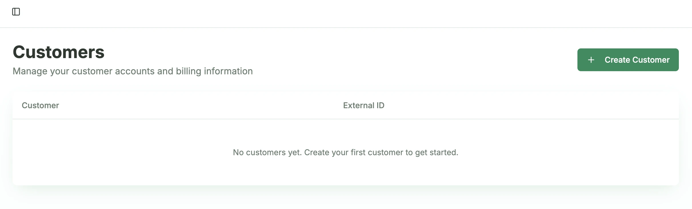 Create Customer Button