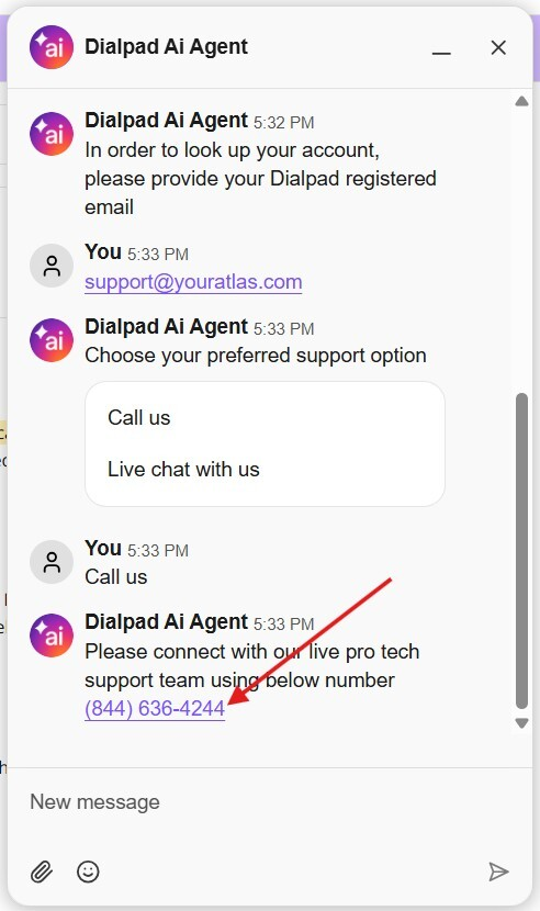 Contact support