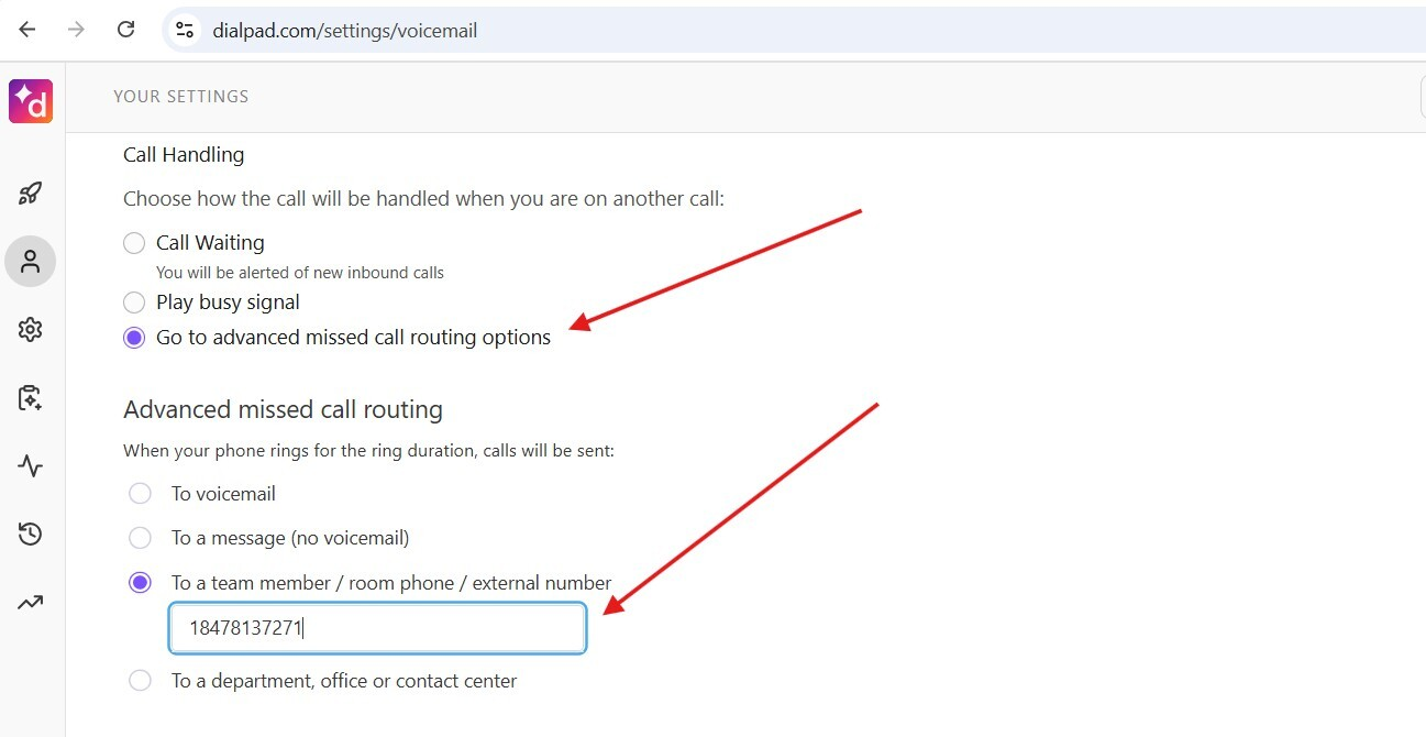 Advanced routing options